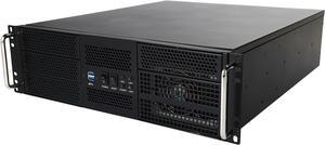 Athena Power RM-3UWIN525P708 Black 1.2mm SECC 3U Rackmount Server Case - OEM
