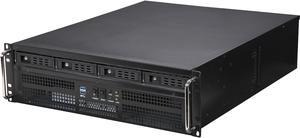 Athena Power RM-3U8G1043 Black SGCC (T=1.2mm) 3U Rackmount Server Case - OEM