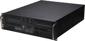 Athena Power RM-3U8G525 Black SGCC (T=1.2mm) 3U Rackmount Server Case