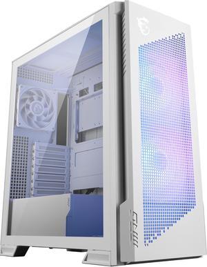 MSI MPG Velox 300R Airflow PZ White - Mid-Tower Gaming PC Case - Tempered Glass Side Panel - 2 x 160 mm Dual Layer Blades Fans - Liquid Cooling Support up to 360mm Radiator - Mesh Panel for Airflow