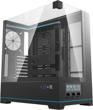 darkFlash DY450 Black Steel / Tempered Glass ATX Black chassis ,0.8mm SPCC Case