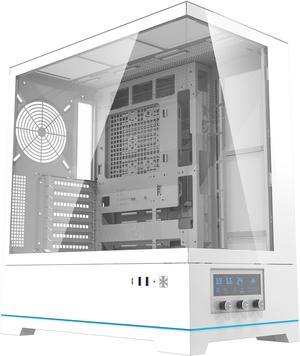 darkFlash DY451 White Steel / Tempered Glass ATX Black chassis ,0.8mm SPCC Case