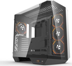 darkFlash DY470 Black Steel / Tempered Glass ATX Black chassis ,0.8mm SPCC Case