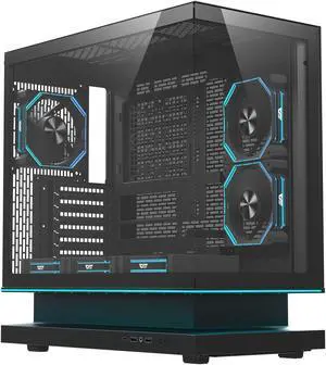 darkFlash FLOATRON F1 Micro ATX Gaming Case, Floating Design Tempered Glass PC Case, 6 ARGB Fans Included, High Airflow Computer Chassis, Black darkFlash FLOATRON F1 Micro ATX Gaming Case, Floating Design Tempered Glass PC Case, 6 ARGB Fans Included, High Airflow Computer Chassis, Black
