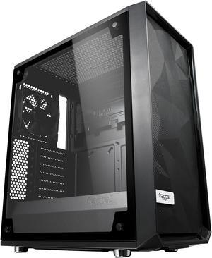 Fractal Design Meshify C Black ATX HighAirflow Compact Light Tint Tempered Glass Mid Tower Computer Case