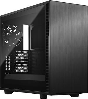 Fractal Design Define 7 Black Brushed Aluminum / Steel E-ATX Silent Modular Dark Tinted Tempered Glass Window Mid Tower Computer Case