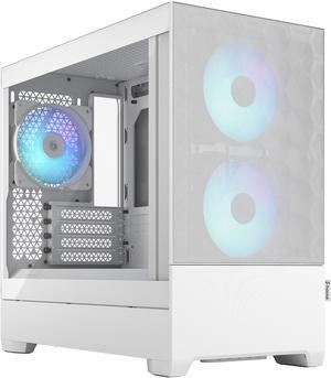 Fractal Design Pop Mini Air RGB White TG mATX HighAirflow Clear Tempered Glass Window Tower Computer Case