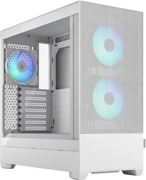 Fractal Design Pop Air RGB White TG ATX HighAirflow Clear Tempered Glass Window Mid Tower Computer Case