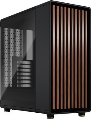 Fractal Design North ATX mATX Mid Tower PC Case - North Charcoal Black with Walnut Front and Dark Tinted TG Side Panel