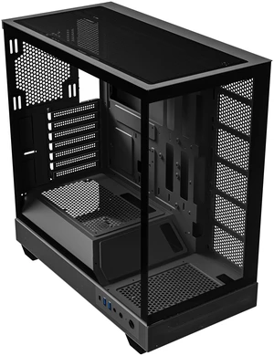 DIYPC IDX6-BK-NF Black Dual USB3.0 / Type C Tempered Glass ATX Gaming Computer Case w/ Dual Tempered Glass Panel (Fans Not Included) DIYPC IDX6-BK-NF Black Dual USB3.0 / Type C Tempered Glass ATX Gaming Computer Case w/ Dual Tempered Glass Panel (Fans Not Included)