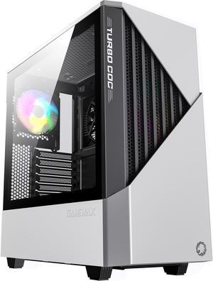 GAMEMAX Contac COC WB White / Black Steel / Tempered Glass ATX Mid Tower Computer Case