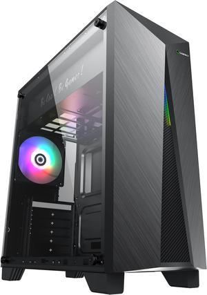 GAMEMAX Elysium WT/BK Desktop DIY Assembly Machine Complete Gaming PC  ATX-Tower With LED Fans