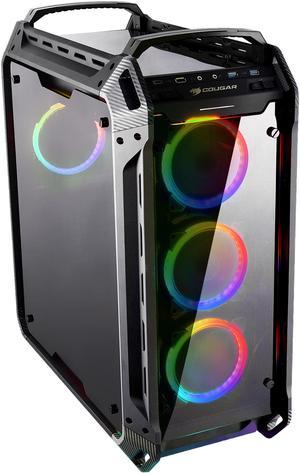 COUGAR Panzer Evo RGB Black Steel ATX Full Tower RGB LED Gaming Case with Remote