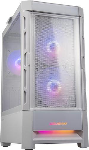 Cougar Duoface RGB White Mid Tower Computer Cases with Glass and Mesh Front Panels included, CGR-5ZD1W-RGB