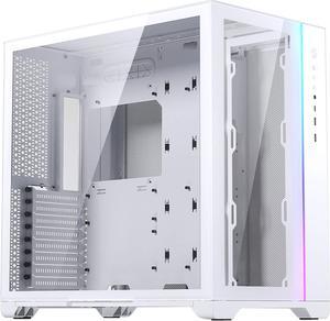 MagniumGear NEO Qube 2, Dual Chamber ATX Mid-tower, Digital-RGB Lighting, Front I/O USB Type C, Tempered Glass Panels, White