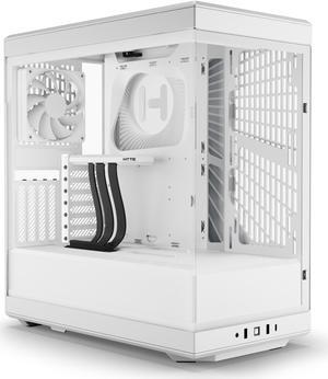 HYTE Y40 Mainstream Vertical GPU Case ATX Mid Tower Gaming Case with PCI Express 4.0 x 16 Riser Cable Included, Snow White