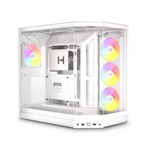 HYTE Y50 RGB - Aesthetic Gaming PC Case - 4 Included aRGB Fans - White HYTE Y50 RGB - Aesthetic Gaming PC Case - 4 Included aRGB Fans - White
