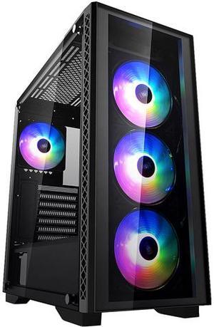 DEEPCOOL MATREXX 50 ADD-RGB 4F Mid-Tower Case 4x120mm ADD-RGB Fans, Full-size Tempered Glass Side And Front Panel, Motherboard SYNC Control