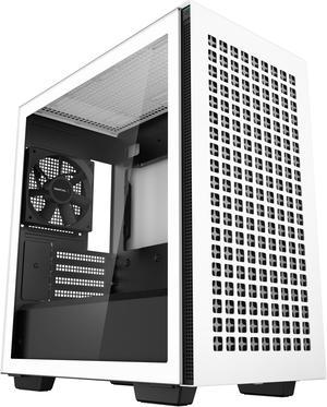 DeepCool CH370 Micro ATX Gaming Computer Case, 120mm Rear Fan, Ventilated Airflow Design, Built-In Headphone Stand, White