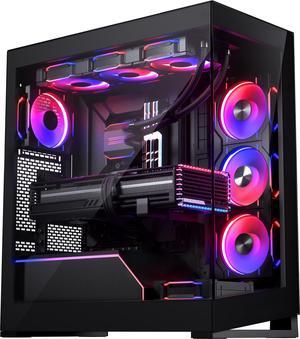 Phanteks NV5 MK2, Showcase Mid-Tower Chassis, Rear-Connect MB Support, Integrated D/A-RGB Lighting, Seamless Tempered Glass Design, 8x Fan Positions, Black