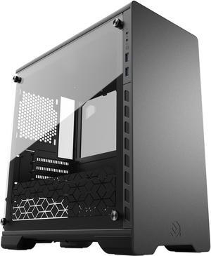 Metallic Gear Neo Micro Series MG-NE410_BK01 Black Sandblasted Aluminum, Steel Chassis, Tempered Glass Micro ATX Tower Computer Case