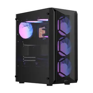 Formula V Line Air Power G1 Mid-Tower PC Case, Bold Angular Mesh Front, Pre-Installed ARGB Fans, Supports ATX/M-ATX/ITX, 335mm GPU, USB 3.0 Formula V Line Air Power G1 Mid-Tower PC Case, Bold Angular Mesh Front, Pre-Installed ARGB Fans, Supports ATX/M-ATX/ITX, 335mm GPU, USB 3.0