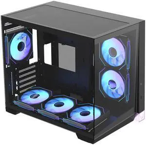 Formula V Line Crystal Z4M Plus Mid-Tower PC Case, Geometric Front Panel, Angled Bottom Airflow, Pre-Installed 6x120mm ARGB Fans, Supports 415mm GPU, Top 360mm Radiator Formula V Line Crystal Z4M Plus Mid-Tower PC Case, Geometric Front Panel, Angled Bottom Airflow, Pre-Installed 6x120mm ARGB Fans, Supports 415mm GPU, Top 360mm Radiator