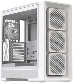 Formula V Line Air Power G10 White Mid-Tower ATX PC Case, Adjustable 0°/10° Front Airflow, 360mm Radiator Support, 420mm GPU Clearance, USB-C Formula V Line Air Power G10 White Mid-Tower ATX PC Case, Adjustable 0°/10° Front Airflow, 360mm Radiator Support, 420mm GPU Clearance, USB-C