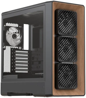 Formula V Line Air Power G10 Black Wood Mid-Tower ATX PC Case, Adjustable 0°/10° Front Airflow, 360mm Radiator Support, 420mm GPU Clearance, USB-C Formula V Line Air Power G10 Black Wood Mid-Tower ATX PC Case, Adjustable 0°/10° Front Airflow, 360mm Radiator Support, 420mm GPU Clearance, USB-C