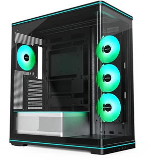 MONTECH TG3 Curved ATX PC Case with 15° Curved Glass & 4 ARGB Fans, Black. Show hardware up front, back-connect ready, 430mm graphics clearance, 180mm cooler, 360mm top radiator, Type-C MONTECH TG3 Curved ATX PC Case with 15° Curved Glass & 4 ARGB Fans, Black. Show hardware up front, back-connect ready, 430mm graphics clearance, 180mm cooler, 360mm top radiator, Type-C