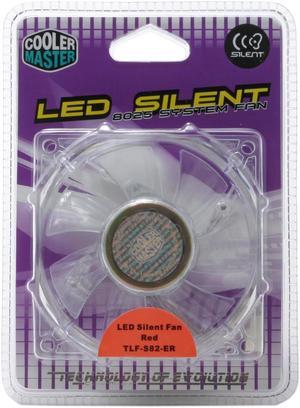 COOLER MASTER TLF-S82-ER 80mm Red LED Case Cooling Fan
