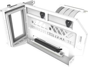 Cooler Master MasterAccessory Vertical Graphics Card Holder Kit V3 White with Premium Riser Cable PCI-E 4.0 x16 - 165mm, Compatibility PCIe 4.0 and older for E-ATX, ATX , Micro ATX Chassis (MCA-U000R-