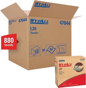 Kimberly Clark 47044 9.1 x 16.8 in. L20 Pop-Up Box Wipers, 4-Ply - White, 88 Per Box - 10 Box Per Case