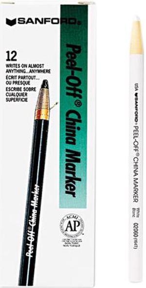 Sharpie Peel-Off China Markers White Dozen 2060