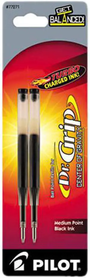 Pilot Refill for Dr. Grip Center Of Gravity Pen Medium Black Ink 2/Pack 77271
