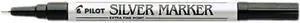 Pilot Creative Art & Crafts Marker, Brush Tip, Permanent, Silver, EA - PIL41801