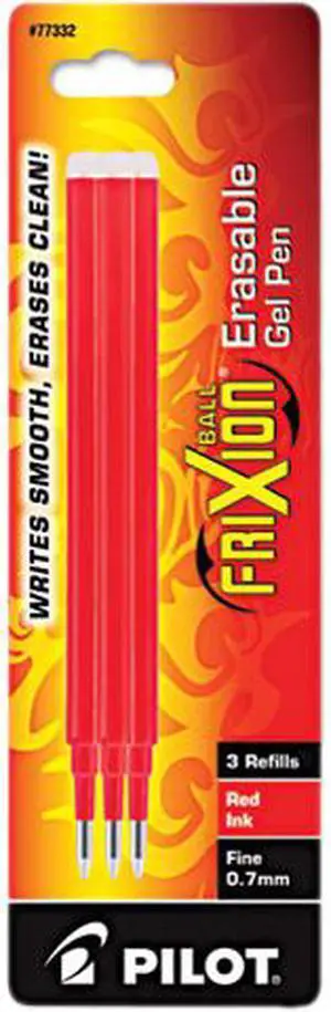 Pilot Refill for FriXion Erasable Gel Ink Pen Red 3/Pk 77332