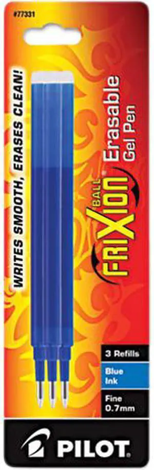 Pilot Refill for FriXion Erasable Gel Ink Pen Blue 3/Pk 77331