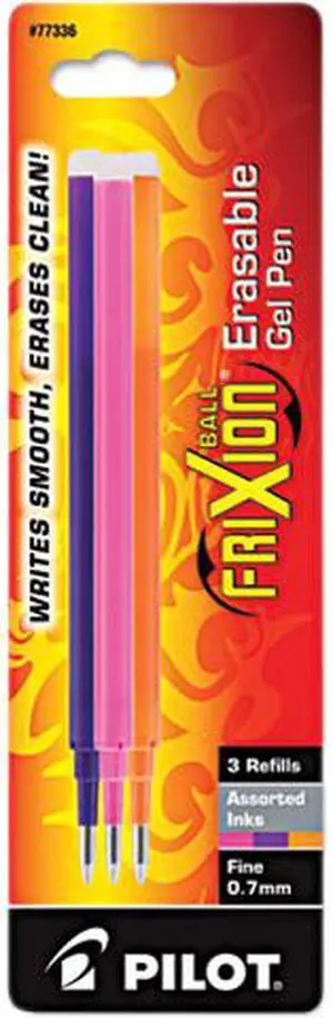 Pilot Refill for FriXion Erasable Gel Ink Pen Assorted 3/Pk 77336