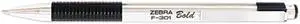 Zebra F-301 Ballpoint Retractable Pen Black Ink Bold Dozen 27310