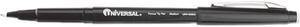 Universal Roller Ball Porous Tip Stick Pen Black Ink Medium Dozen 50502