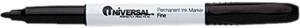 UNIVERSAL Pen Style Permanent Markers Fine Point Black Dozen 07071