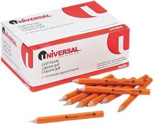 Universal Golf Pencils, HB, Yellow Barrel, 144/Box, BX - UNV24264