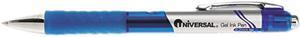 Universal Roller Ball Retractable Gel Pen, Blue Ink, Medium Point, Dozen, DZ - UNV39711