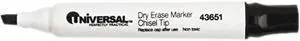 Universal Dry Erase Whiteboard Markers, Chisel Tip, Black, Dozen, DZ - UNV43651