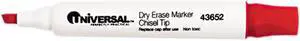 Universal Dry Erase Whiteboard Markers, Chisel Tip, Red, Dozen, DZ - UNV43652