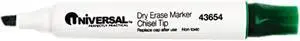 Universal Dry Erase Whiteboard Markers, Chisel Tip, Green, Dozen, DZ - UNV43654
