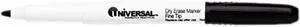 Universal Pen Style Dry Erase Whiteboard Markers, Bullet Tip, Black, Dozen, DZ - UNV43671
