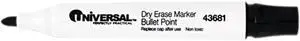 Universal Dry Erase Whiteboard Markers, Bullet Tip, Black, Dozen, DZ - UNV43681