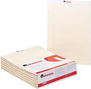 UNIVERSAL Colored Perforated Note Pads 8 1/2 x 11 Ivory 50 Sheet Dozen 35882